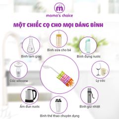 Cọ Rửa Bình Sữa Mama’s Choice, Tay Cầm Xoay 360 Độ, Chất Liệu Silicone Cao Cấp, Dùng Cho Mọi Loại Bình