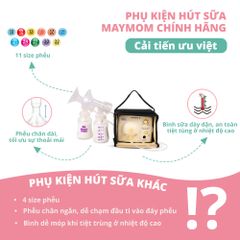 Bộ Phụ Kiện Máy Hút Sữa Medela Pump In Style Advanced, Thương Hiệu Maymom, Phễu Size Từ 10-32mm