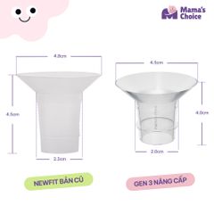 Trợ Phễu Silicone Mama's Choice NewFit, Đệm Hạ Size Phễu Size 15-17-19-21mm, Hút Sữa Hiệu Quả và Êm Ái (01 Cái)