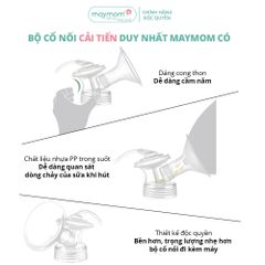 Cổ Nối Máy Hút Sữa Cổ Rộng 3 Chi Tiết Thương Hiệu Maymom, Tương Thích Máy Spectra, Avent, Fazt, Rozabi