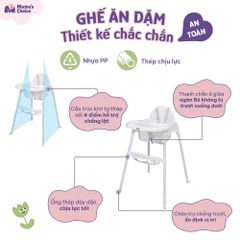 Ghế Ăn Dặm Mama's Choice, Ghế Cho Bé Tập Ăn Dặm, Kiểu Dáng Chắc Chắn Dễ Tháo Lắp và Vệ Sinh