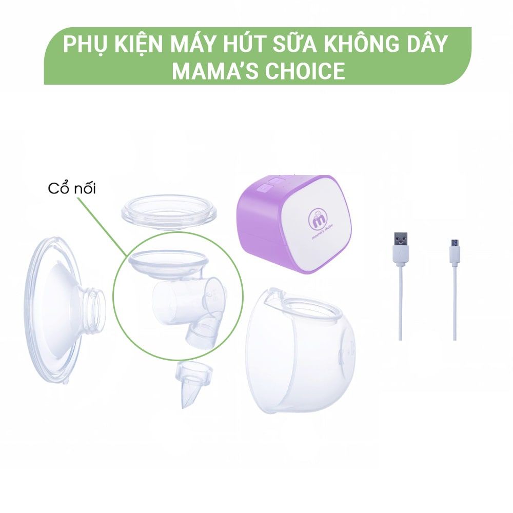 Cổ Nối Máy Hút Sữa Không Dây Mama’s Choice Cloudie, Chất Liệu Nhựa PP An Toàn Cho Mẹ và Bé (1 cái)