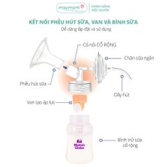 Cổ Nối Phễu Maymom Myfit Loại Cổ Rộng, Tương Thích Phễu Hút Sữa Spectra, Pumpin, Lacteck, Mini Pum, Pumpa, Silicon