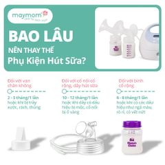 Bộ Phụ Kiện Máy Hút Sữa Dùng Bình Sữa Cổ Rộng Sản Xuất bởi Maymom, Tương Thích Máy Spectra-Avent-Fatz-Cimilre
