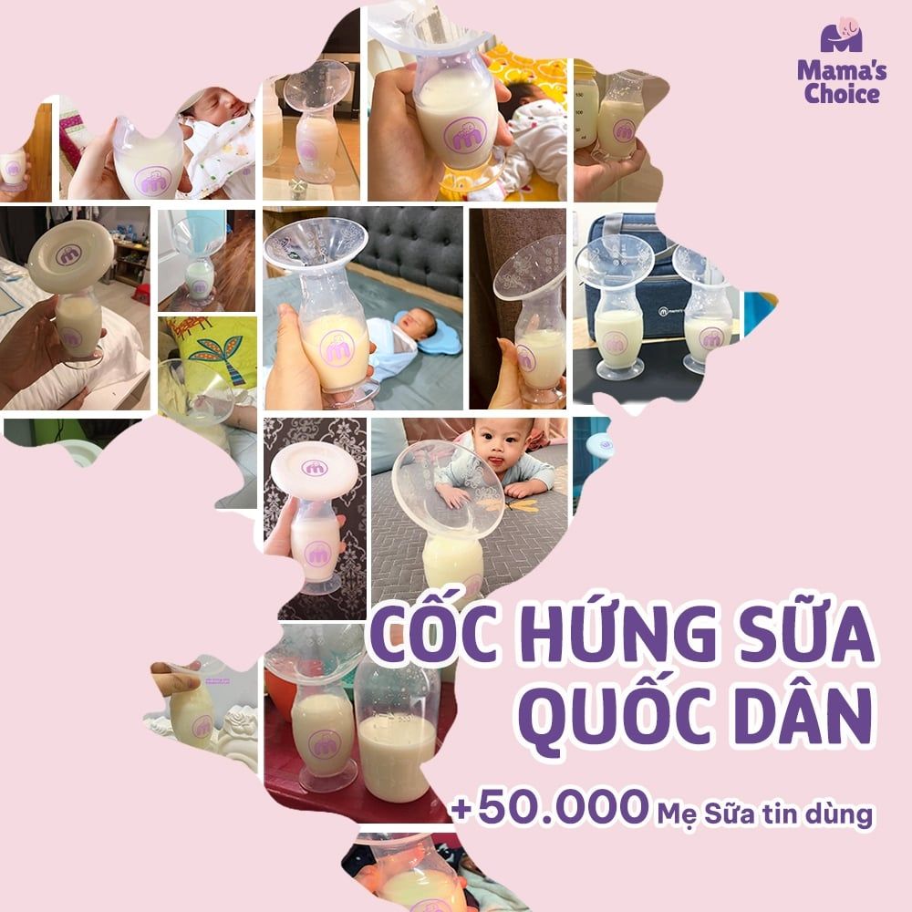 Cốc Hứng Sữa Mama’s Choice, Hút Sữa Rảnh Tay, Chất Liệu Silicone Cao Cấp, Chứng Nhận An Toàn FDA (1 Cốc)