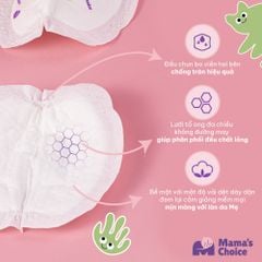 Miếng Lót Thấm Sữa Mama's Choice, Tấm Lót Thấm Hút Sữa Mẹ, Mỏng Nhẹ và Bám Dính Tốt (Hộp 60 Miếng)