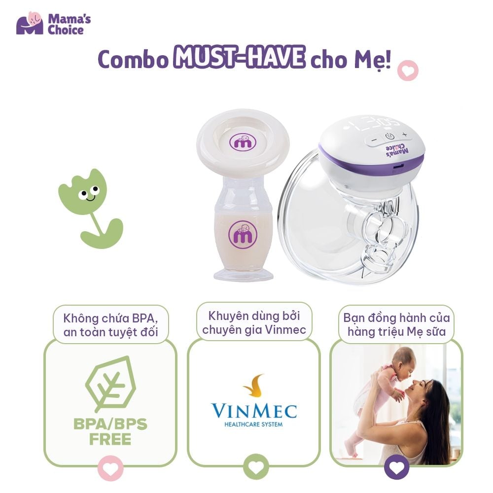 Máy Hút Sữa Không Dây và Cốc Hứng Sữa Mama’s Choice, Combo Hút Sữa Rảnh Tay, Tiện Lợi Giá Tốt Mẹ Nào Cũng Phải Có