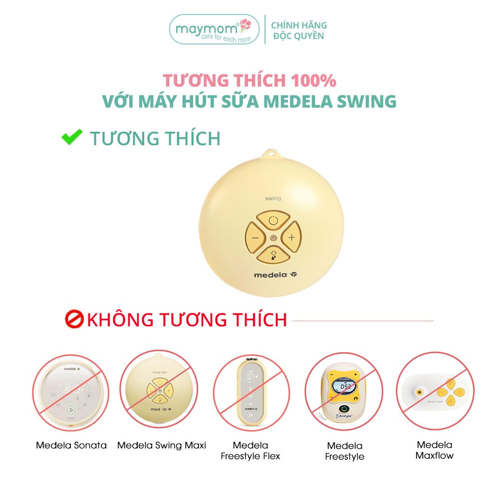 Bộ Phụ Kiện Máy Hút Sữa Medela Swing, Phễu Hút Sữa Silicone Êm Ái và Hiệu Quả, Nhiều Lựa Chọn Size Phễu Hút Sữa
