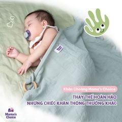 Khăn Choàng Cho Bé Bú Mama's Choice, Chất Liệu Vải Muslin Cao Cấp Mềm Mại Thoáng Khí và Độ Bền Cao