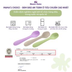 Thìa Ăn Dặm Silicone Mama's Choice, Chất Liệu Mềm Mại và An Toàn Kiểm Định Quốc Tế Bureau Veritas
