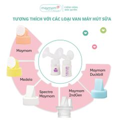 Cổ Nối Phễu Maymom Myfit Loại Cổ Rộng, Tương Thích Phễu Hút Sữa Spectra, Pumpin, Lacteck, Mini Pum, Pumpa, Silicon