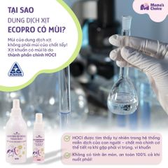Xịt Khử Khuẩn EcoPro Mama's Choice, Xịt Khuẩn Đồ Dùng Cho Bé, Bình Sữa Núm Ti Giả, Bảo Vệ Bé Yêu An Toàn