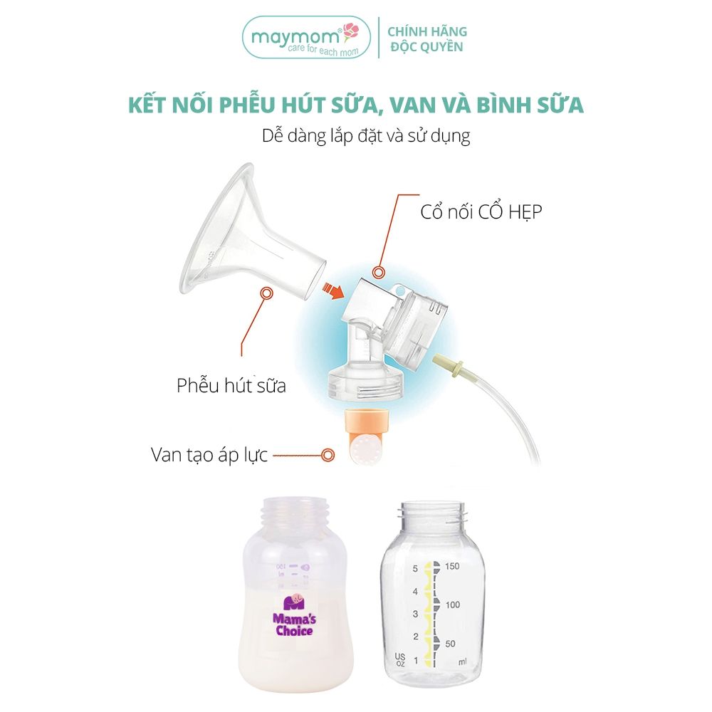Cổ Nối Phễu Maymom Myfit Loại Cổ Hẹp, Tương Thích Phễu Hút Sữa Medela, Pumpin, Lacteck, Mini Pum, Pumpa, Silicon