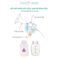 Cổ Nối Phễu Maymom Myfit Loại Cổ Hẹp, Tương Thích Phễu Hút Sữa Medela, Pumpin, Lacteck, Mini Pum, Pumpa, Silicon