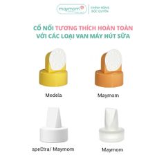 Cổ Nối Máy Hút Sữa Cổ Rộng 3 Chi Tiết Thương Hiệu Maymom, Tương Thích Máy Spectra, Avent, Fazt, Rozabi