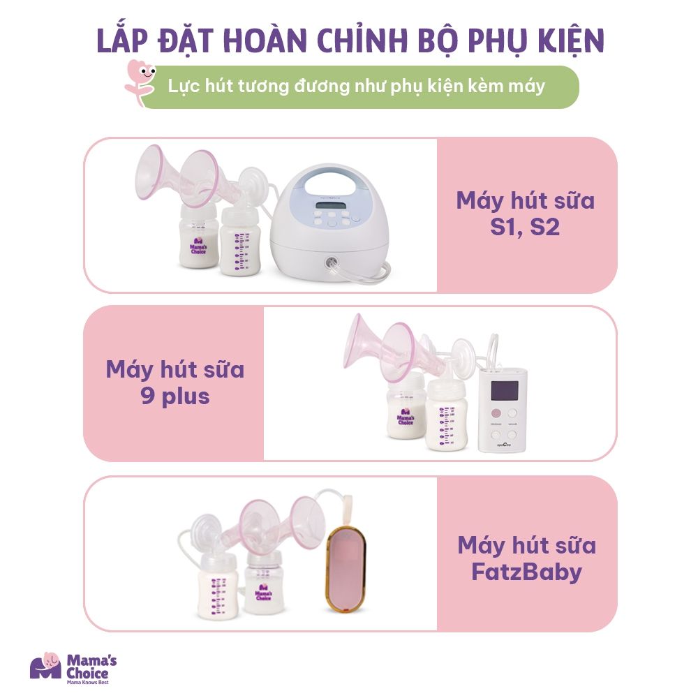 Phụ Kiện Hút Sữa Phễu Silicone Cho Máy Spectra Avent Fazt, Vắt Sữa Êm Ái và Hiệu Quả, Nhiều Lựa Chọn Size