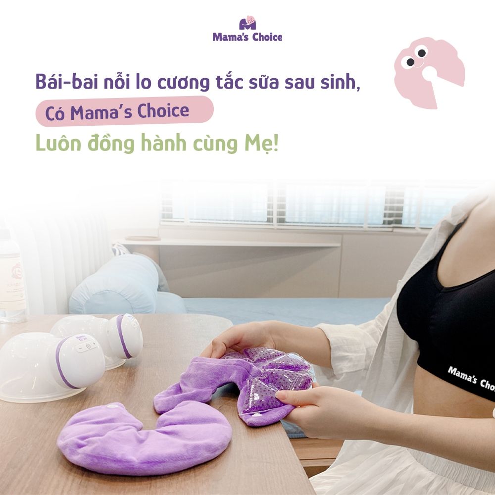 Combo Hút Sữa Hiệu Quả, Máy Hút Sữa Không Dây và Túi Chườm Thông Tắc Tia Mama's Choice, Hút Sữa Năng Suất Mẹ Nhàn Tênh