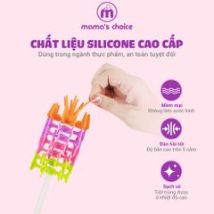 Cọ Rửa Bình Sữa Mama’s Choice, Tay Cầm Xoay 360 Độ, Chất Liệu Silicone Cao Cấp, Dùng Cho Mọi Loại Bình
