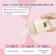Bình Sữa Mama's Choice PPSU 150ml 240ml, Núm Ty Thiết Kế Mới Mô Phỏng Ti Mẹ Siêu Mềm, Kiểm Định An Toàn Quốc Tế
