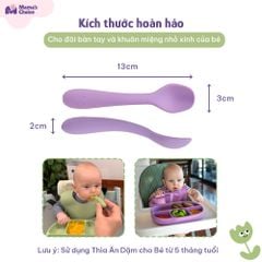 Thìa Ăn Dặm Silicone Mama's Choice, Chất Liệu Mềm Mại và An Toàn Kiểm Định Quốc Tế Bureau Veritas