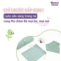 Yếm Vải Cho Bé Mama's Choice, Chất Liệu Vải Xô Muslin Siêu Mềm và Dày Dặn, 2 Cúc Bấm Điều Chỉnh Phù Hơp Với Bé