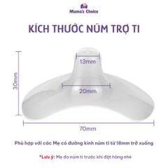 Núm Trợ Ti Mama's Choice, Trợ Ty Silicone Siêu Mềm Giúp Mẹ Cho Bé Bú Dễ Dàng