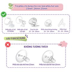 Trợ Phễu Silicone Mama's Choice NewFit, Đệm Hạ Size Phễu Size 15-17-19-21mm, Hút Sữa Hiệu Quả và Êm Ái (01 Cái)