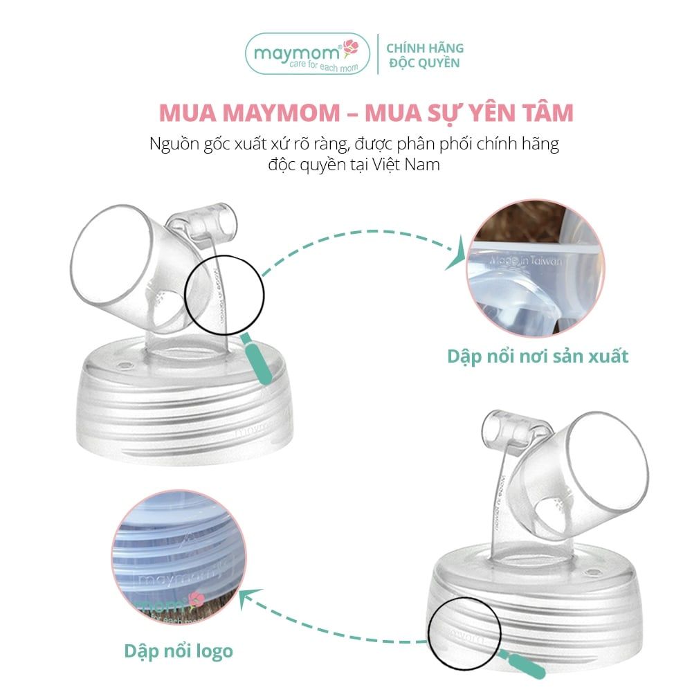 Cổ Nối Phễu Maymom Myfit Loại Cổ Rộng, Tương Thích Phễu Hút Sữa Spectra, Pumpin, Lacteck, Mini Pum, Pumpa, Silicon