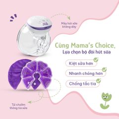 Combo Hút Sữa Hiệu Quả, Máy Hút Sữa Không Dây và Túi Chườm Thông Tắc Tia Mama's Choice, Hút Sữa Năng Suất Mẹ Nhàn Tênh