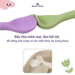 Thìa Ăn Dặm Silicone Mama's Choice, Chất Liệu Mềm Mại và An Toàn Kiểm Định Quốc Tế Bureau Veritas
