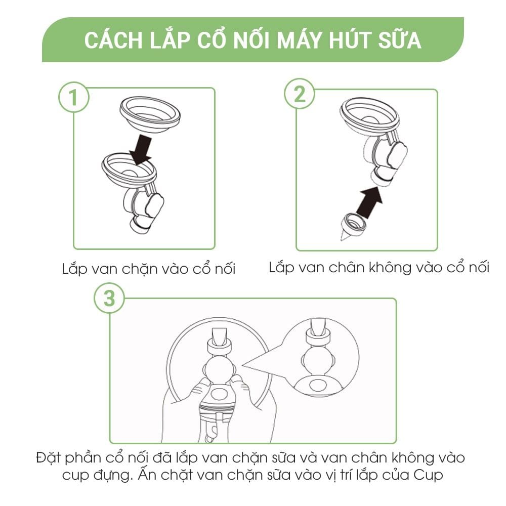 Cổ Nối Máy Hút Sữa Không Dây Mama’s Choice Cloudie, Chất Liệu Nhựa PP An Toàn Cho Mẹ và Bé (1 cái)
