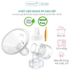 Bộ Phụ Kiện Máy Hút Sữa Unimom Thương Hiệu Maymom, Phễu Hút Sữa Size Từ 10-32mm