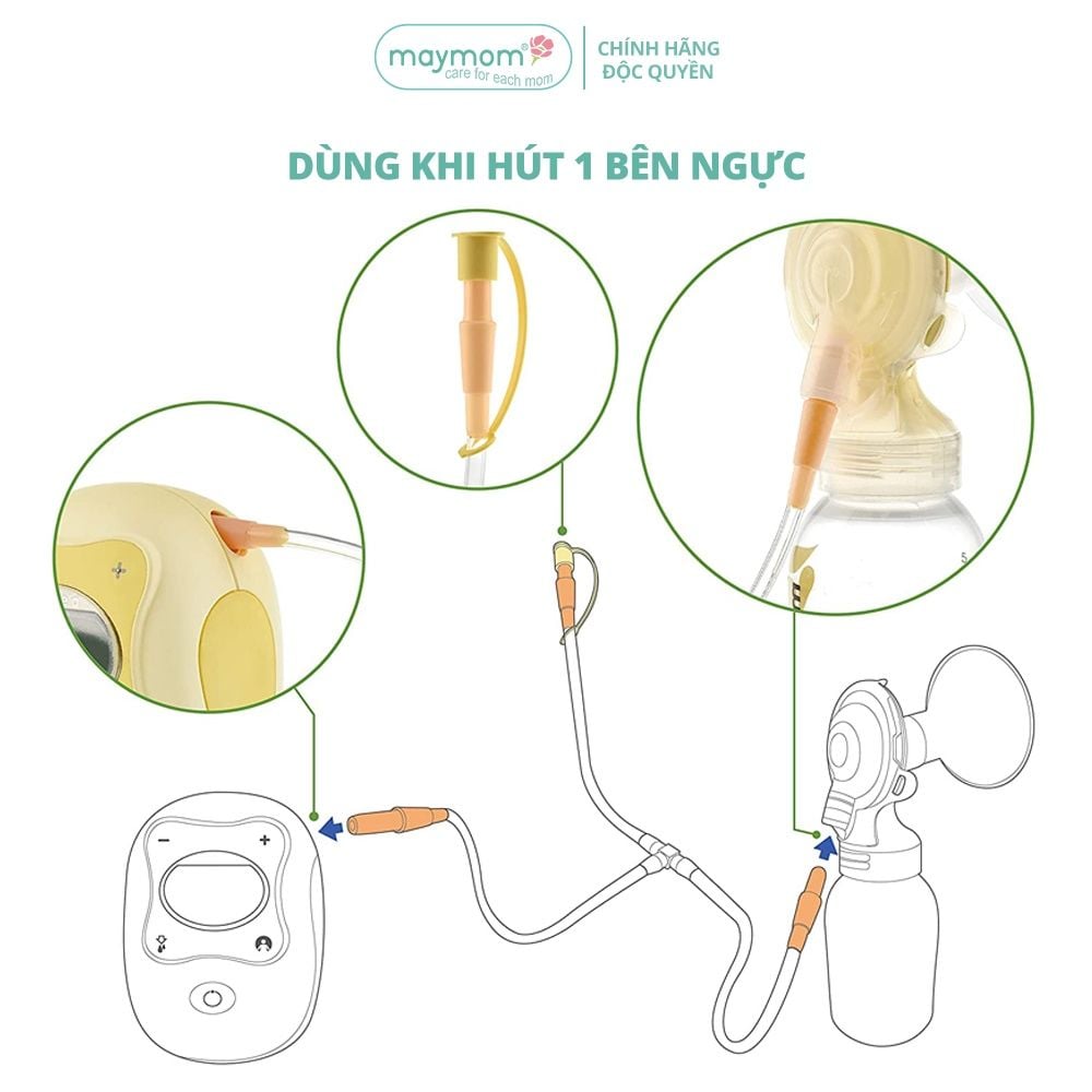 Dây hơi máy hút sữa, phụ kiện máy vắt sữa Freestyle, sản xuất bởi Maymom