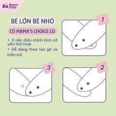Yếm Vải Cho Bé Mama's Choice, Chất Liệu Vải Xô Muslin Siêu Mềm và Dày Dặn, 2 Cúc Bấm Điều Chỉnh Phù Hơp Với Bé