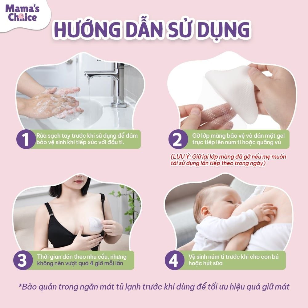Combo Núm Trợ Ti, Túi Chườm Ngực, Máy Thông Tắc Tia Sữa, Miếng Dán Lạnh Mama's Choice - Combo Chăm Sóc Ngực Mẹ