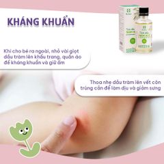 Dầu Tràm Cho Bé Sơ Sinh Thương Hiệu Herbee, Giữ Ấm Phòng Ho Chống Muỗi Côn Trùng, Chiết Xuất Nguyên Chất Từ Lá Tràm Huế