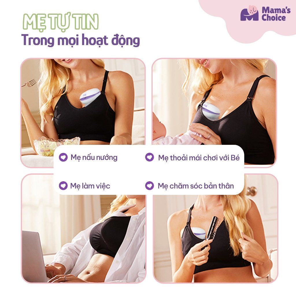 Hút Sữa Tại Nhà Mama’s Choice, Combo Rảnh Tay Tiện Lợi Mẹ Thảnh Thơi, Hút Sữa Dễ Dàng Mọi Lúc Mọi Nơi