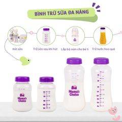 Bình Trữ Sữa Cổ Hẹp Mama's Choice 150ml–240ml, Bình Đựng Sữa Tương Thích Máy Hút Sữa Medela, Unimom, Real Bubee, Ameda