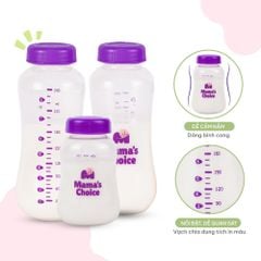 Bình Trữ Sữa Cổ Hẹp Mama's Choice 150ml–240ml, Bình Đựng Sữa Tương Thích Máy Hút Sữa Medela, Unimom, Real Bubee, Ameda