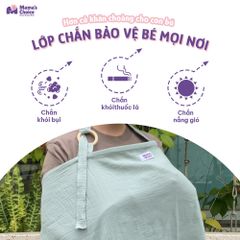 Khăn Choàng Cho Bé Bú Mama's Choice, Chất Liệu Vải Muslin Cao Cấp Mềm Mại Thoáng Khí và Độ Bền Cao