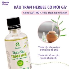 Dầu Tràm Cho Bé Sơ Sinh Thương Hiệu Herbee, Giữ Ấm Phòng Ho Chống Muỗi Côn Trùng, Chiết Xuất Nguyên Chất Từ Lá Tràm Huế