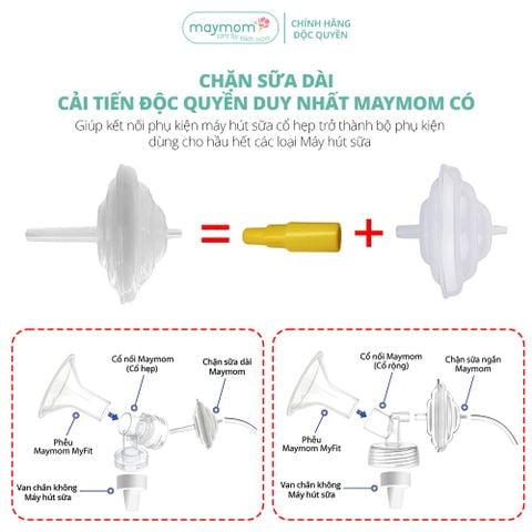 Chặn Sữa Dài Maymom, Tương Thích Máy Hút Sữa Medela, Spectra, Avent (1 cái)