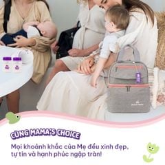 Combo Balo Bảo Quản Sữa Mẹ Mama’s Choice, Trọn Bộ Giữ Nhiệt Bình Sữa Đa Năng, Đựng Đồ Cho Mẹ Bé, Giữ Lạnh Lên Tới 14 Giờ