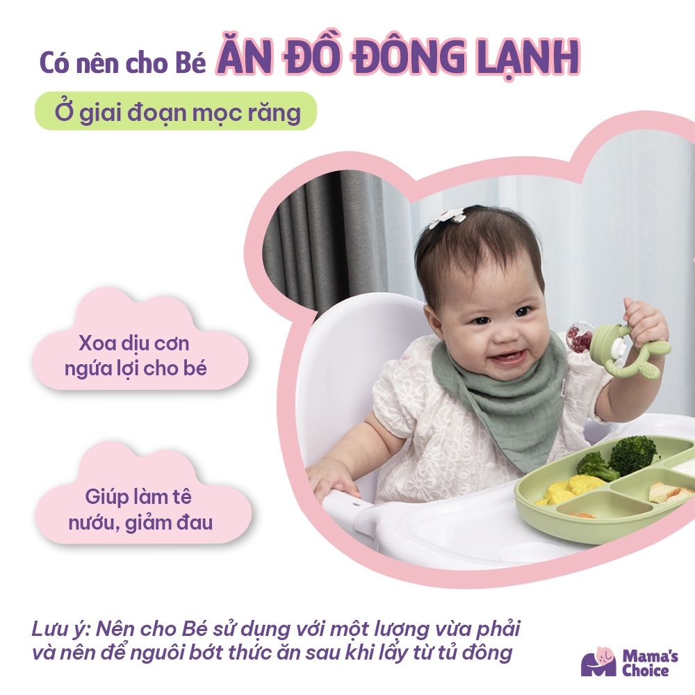 Khay Trữ Đông Mini Mama's Choice, Bảo Quản Đồ Ăn Dặm Thức Ăn Cho Bé, Nắp Đậy Chắc Chắn, Chất Liệu Silicone Bạch Kim