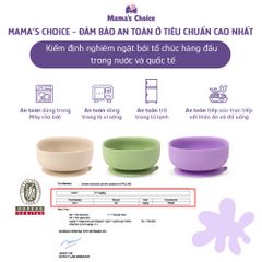 Bát Ăn Dặm Silicone Mama's Choice Cao Cấp, Đế Hít Chống Trượt Đổ Giúp Bé Ăn Dặm Dễ Dàng, Kiểm Định An Toàn Quốc Tế