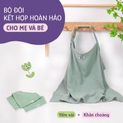 Yếm Vải Cho Bé Mama's Choice, Chất Liệu Vải Xô Muslin Siêu Mềm và Dày Dặn, 2 Cúc Bấm Điều Chỉnh Phù Hơp Với Bé