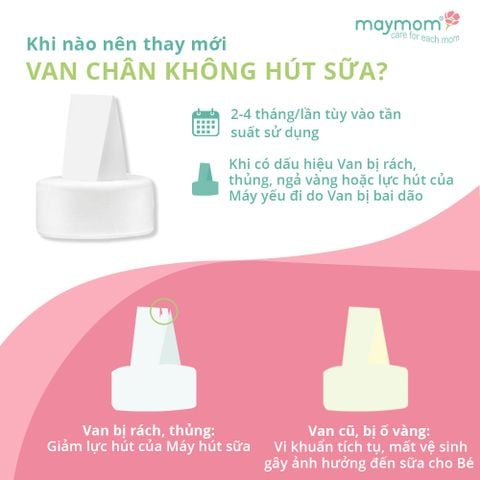 Van chân không máy hút sữa, sản xuất bởi Maymom | Tương thích máy Spectra, Unimom, Avent