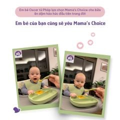 Khay Ăn Dặm Silicone Mama's Choice, Giúp Bé Ăn Dặm Dễ Dàng Với Thiết Kế Đặc Biệt Đế Hít Chống Trượt Đổ và Nắp Đậy
