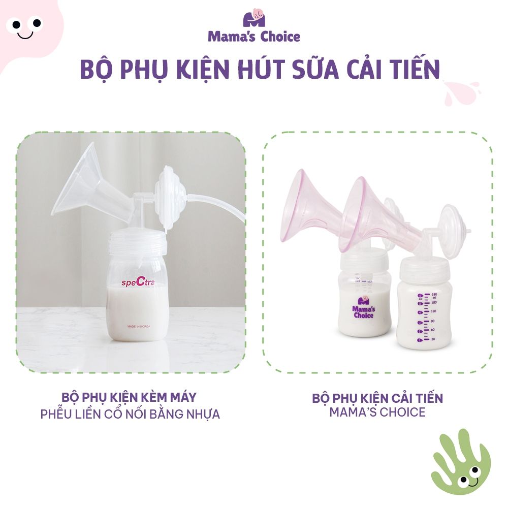 Phụ Kiện Hút Sữa Phễu Silicone Cho Máy Spectra Avent Fazt, Vắt Sữa Êm Ái và Hiệu Quả, Nhiều Lựa Chọn Size