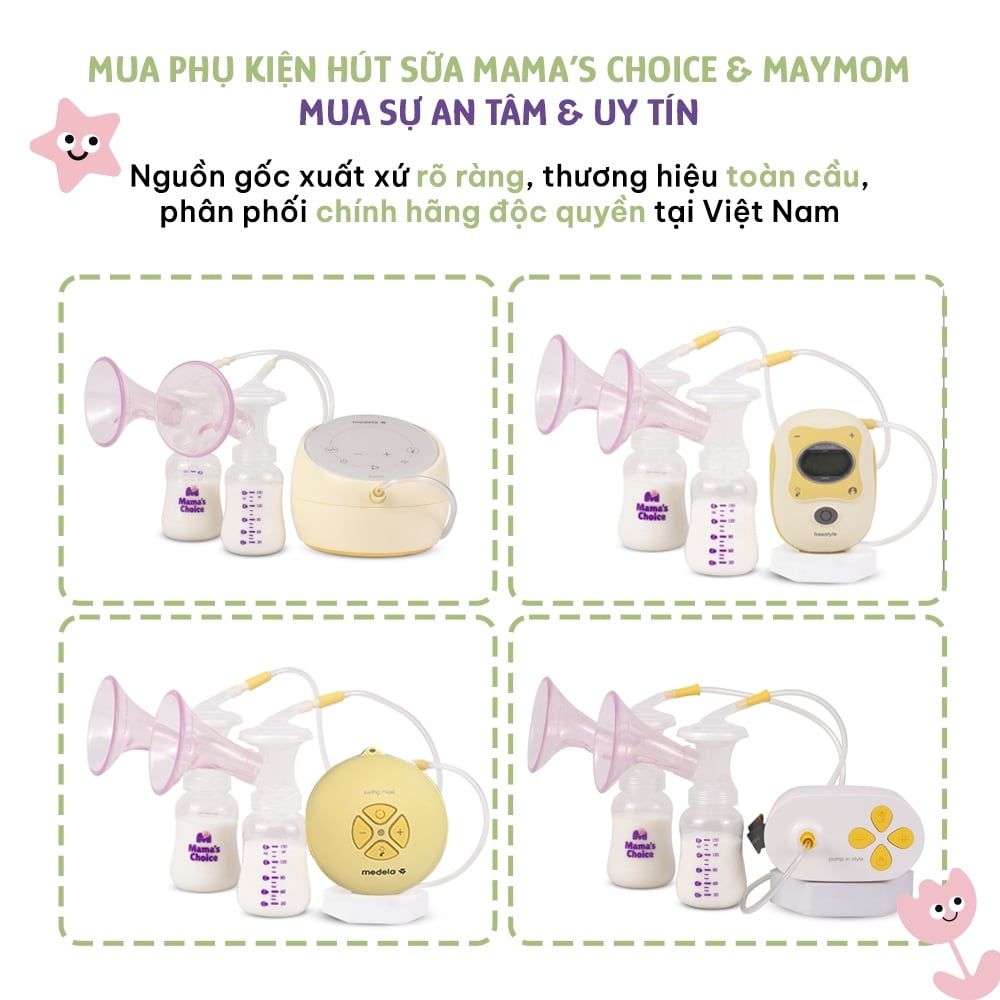 Bộ Phụ Kiện Hút Sữa Phễu Silicone Cho Máy Medela MaxFlow, Swing Maxi, Freestyle, Sonata, Freestyle Flex, Nhiều Size Phễu